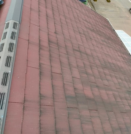 スレート　屋根塗装の劣化　点検